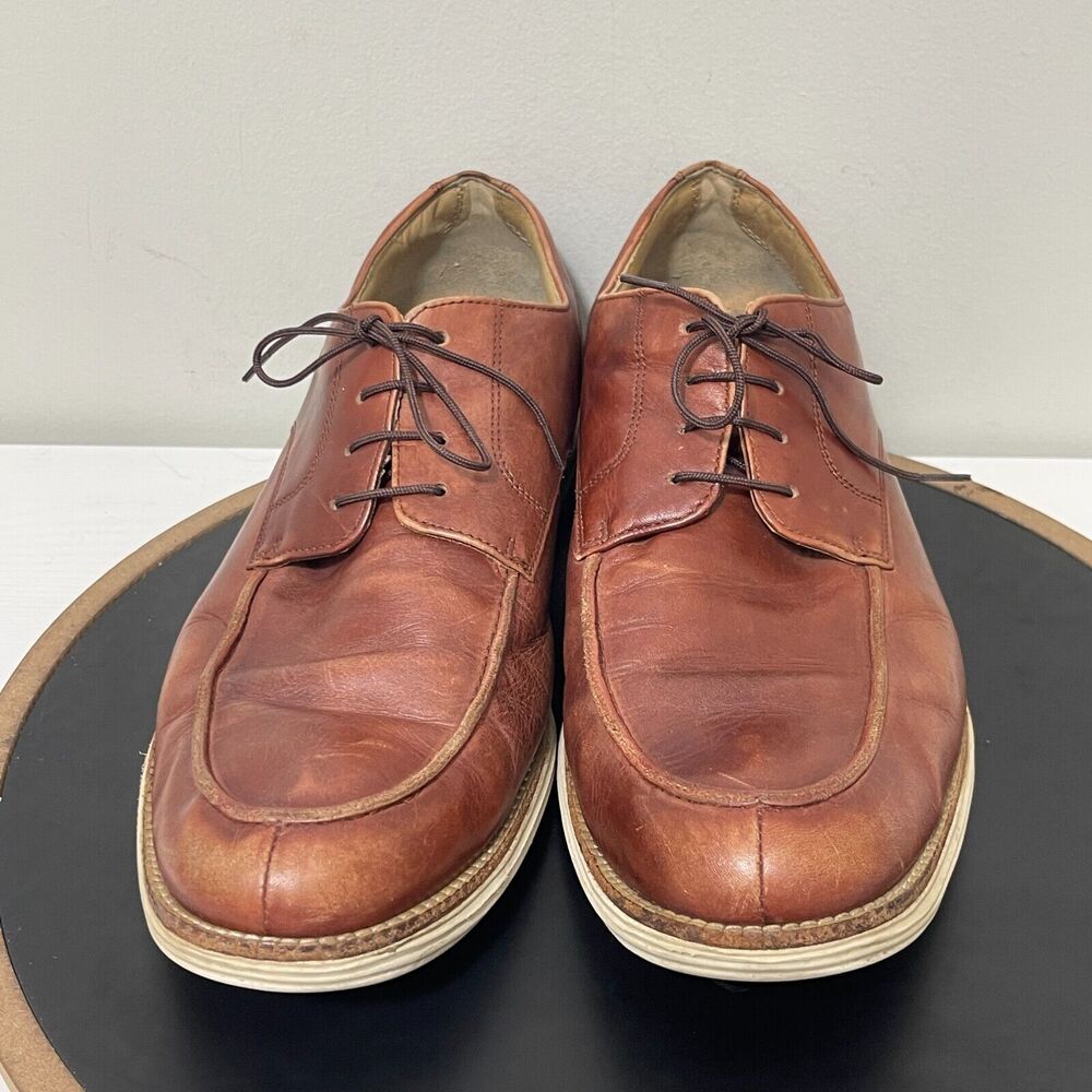 Cole Haan Shoes Men Size 13 M Lunar‎ Grand Apron Oxfords Brown Comfort Leather - Picture 3 of 14